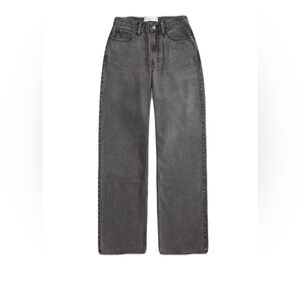 Abercrombie & Fitch Charcoal High-Rise Wide Leg Loose Jean Size 12 P